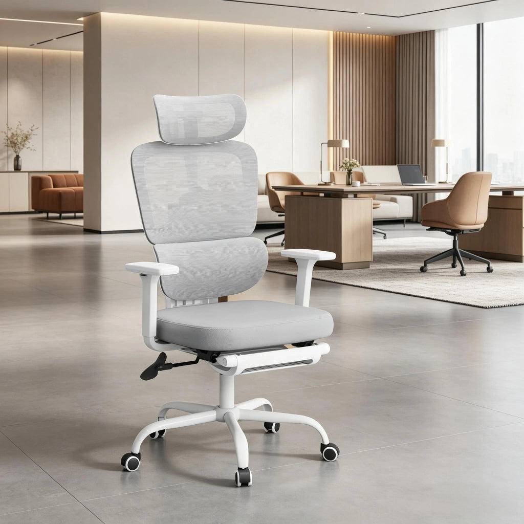 SEDIA UFFICIO Ergonomica Girevole 53x46 cm Grigio