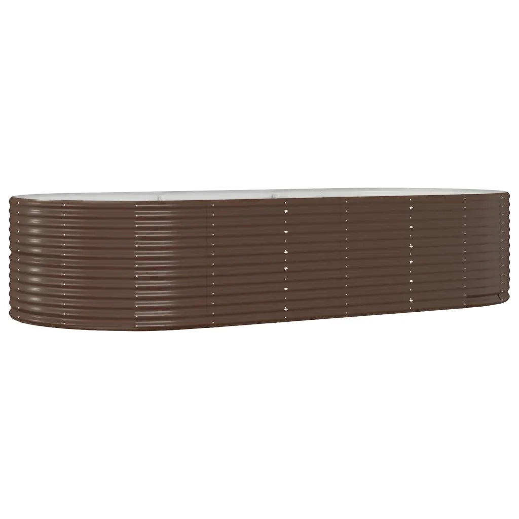 Letto Giardino Acciaio Zincato 291x140x68 cm Marrone 319100