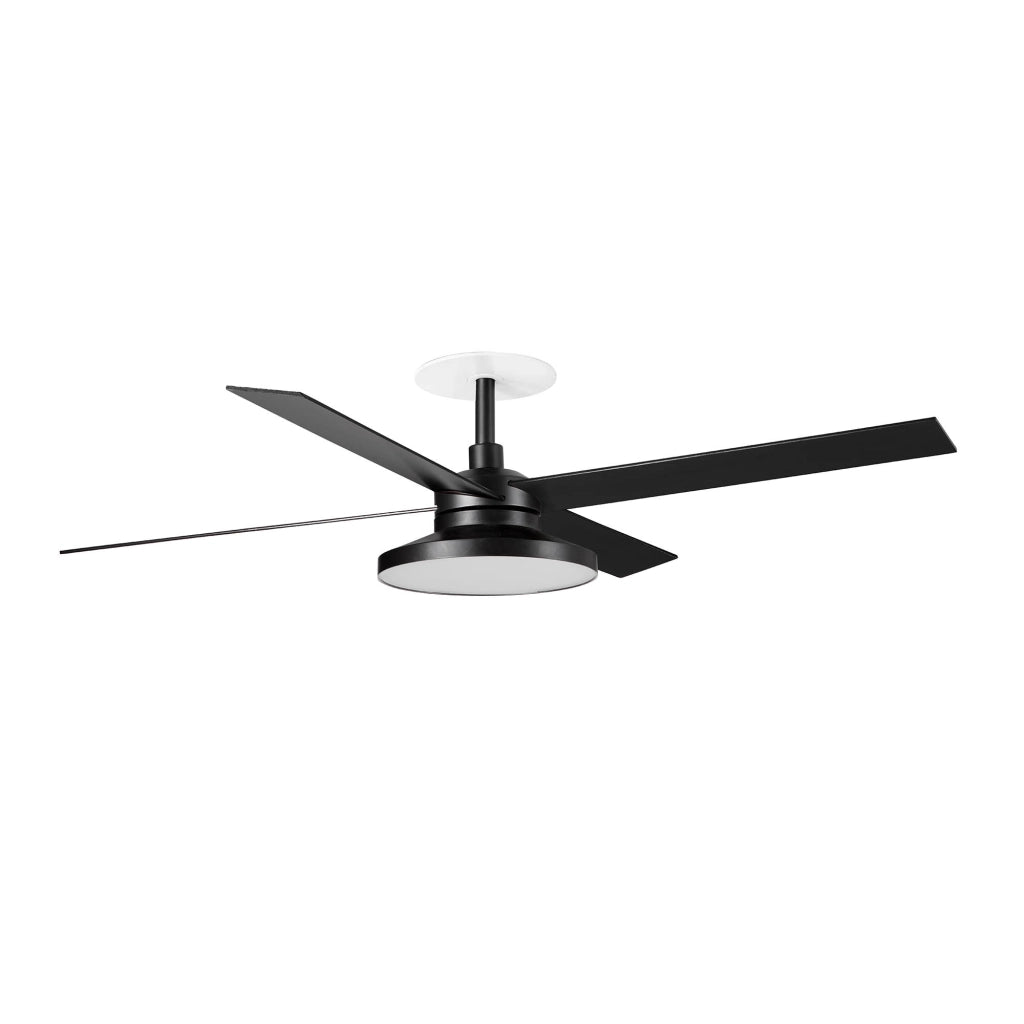 RUDDER RECESSED TAK 4 L Ventilatore nero/noce 2700K