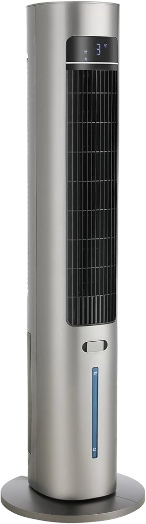 Ventilatore a torre con diffusore di aromi, telecomando a 3 livelli, con raffreddamento ad acqua, oscillazione 50°, timer 12 ore e modalità sleep per ufficio/casa, ventilatore silenzioso da