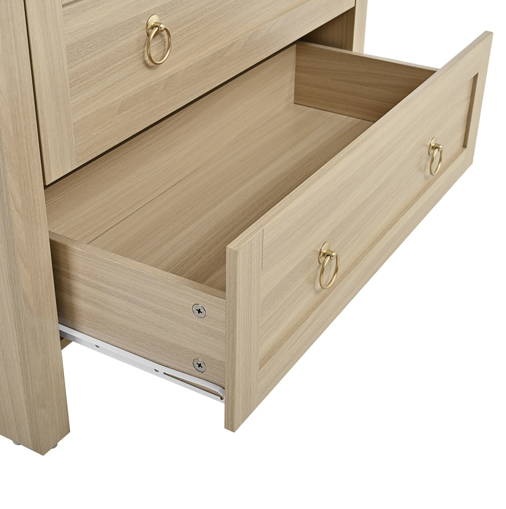 Credenza ad arco in rattan con doppio cassetto