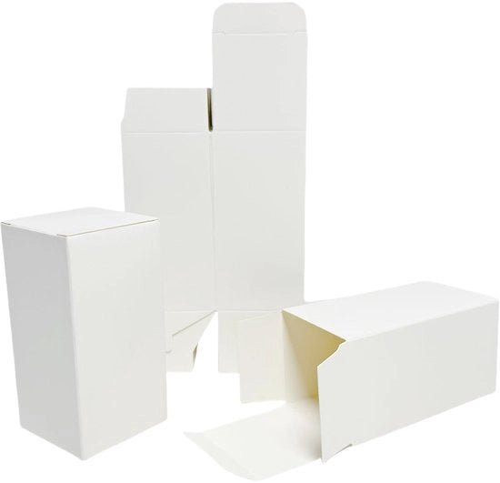Dozzina di carta Kraft da 50 pezzi - Dozzina rettangolare - Dozzina di regalo con coperchio - Facile da montare - 100% riciclabile - Carattere rustico accattivante