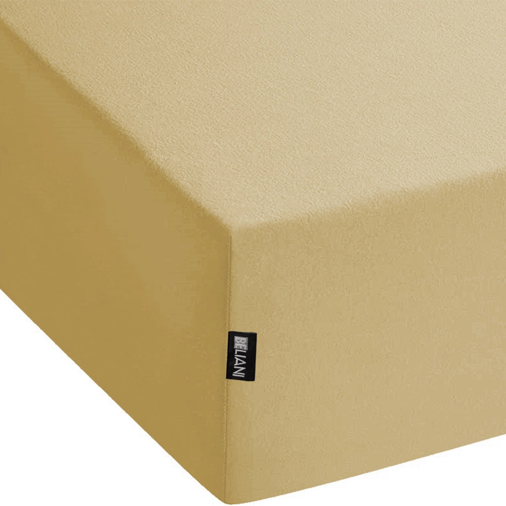 Lenzuolo con angoli cotone verde oliva 200 x 200 cm con bordi elastici modello classico a tinta unita camera da letto classica