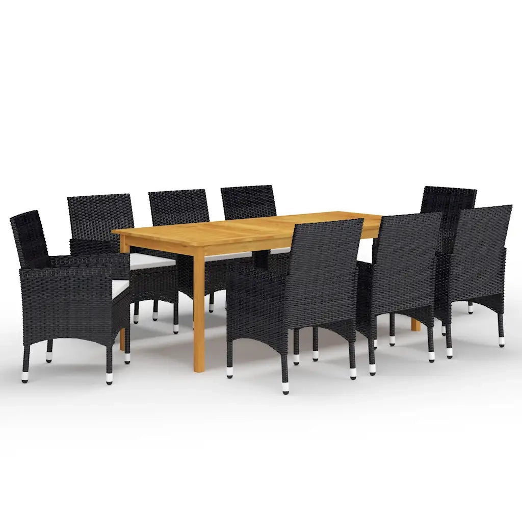 Set da Pranzo da Giardino 9 pz Nero cod mxl 36097