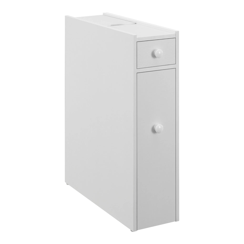 Armadietto da Bagno Kihniö con Cassetti e Scomparti Estraibili - Bianco [en.casa]