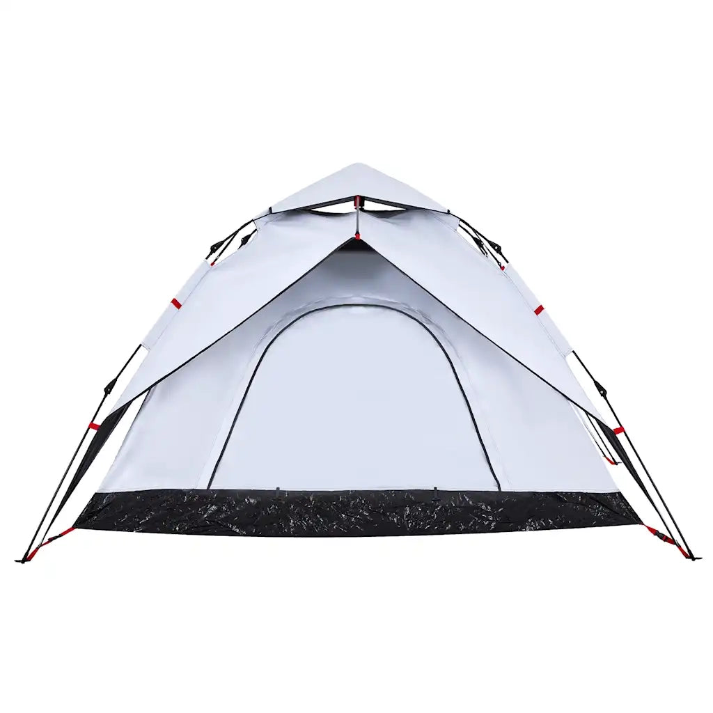 Tenda 5 Persone-Tenda da campeggio Bianca in Tessuto Oscurante a Rilascio Rapido