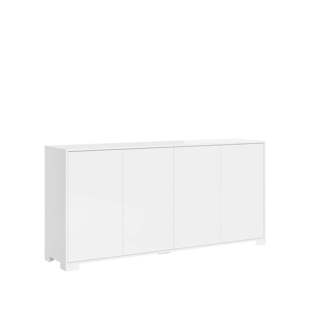 Madia 4 ante 172x40x83 cm bianco lucido - LUMINA