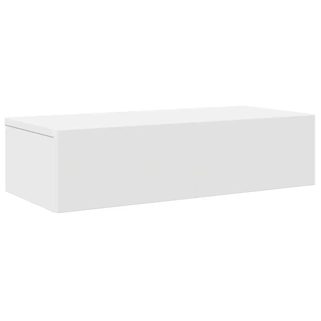 Scaffale a parete | Ripiano a parete | Mensola a parete con Cassetti Bianco 60x26,5x15 cm Truciolato
