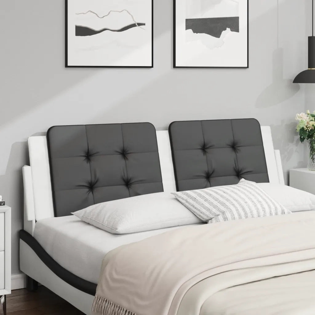 Cuscino Testiera Zadar Nero e Bianco 160 cm in Similpelle CFW7331360
