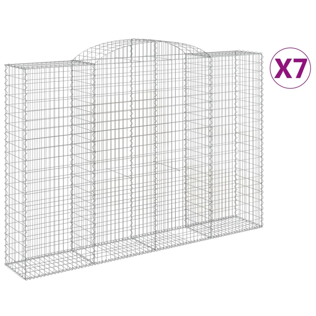 Cesti Gabbioni ad Arco 7 pz 300x50x200/220 cm Ferro Zincato 3146796