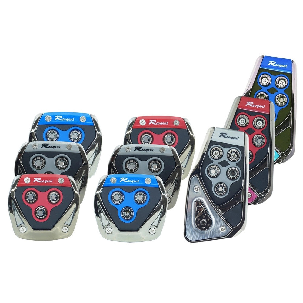 Trade Shop - Copripedali Antiscivolo Auto Sportivi Pedana Freno Pedale 3pz Universali -