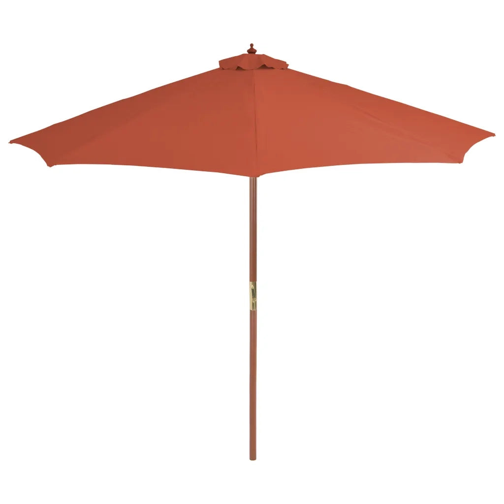 Ombrellone da Esterni con Palo in Legno 300 cm Terracotta 44498