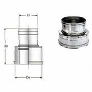 Inox doppia parete aisi 316 giun zione doppia mono d.100 150 b08x