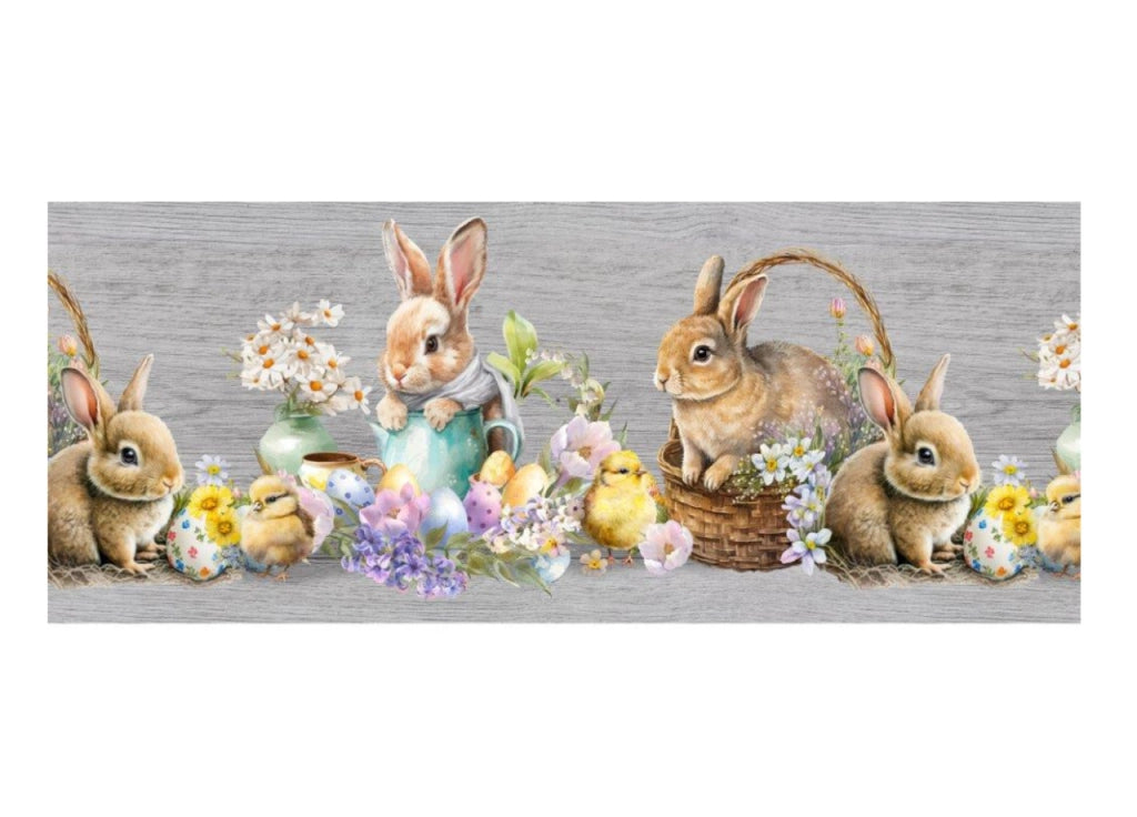 Tappeto Pasqua Passatoia Cucina Antiscivolo Sottolavello Disegno Basket Easter - 50x140 - Basket Easter