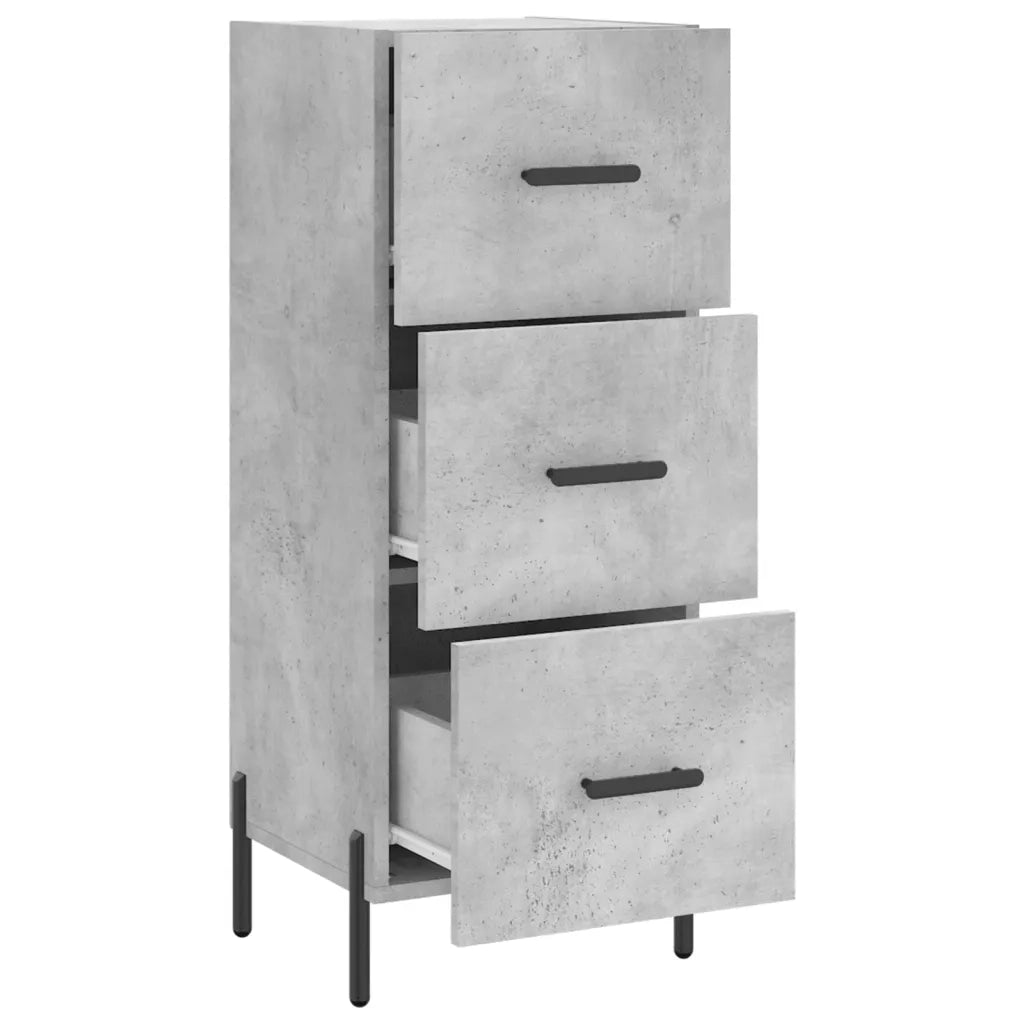 Credenza | Madia | Buffet da pranzo | Armadio da pranzo Grigio Cemento 34,5x34x90 cm in Legno Multistrato