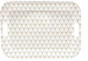 Piatto da tavola in melamina - Disegno geometrico - 47 x 33 cm