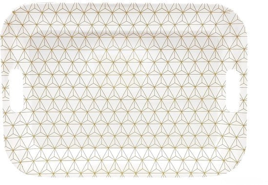 Piatto da tavola in melamina - Disegno geometrico - 47 x 33 cm