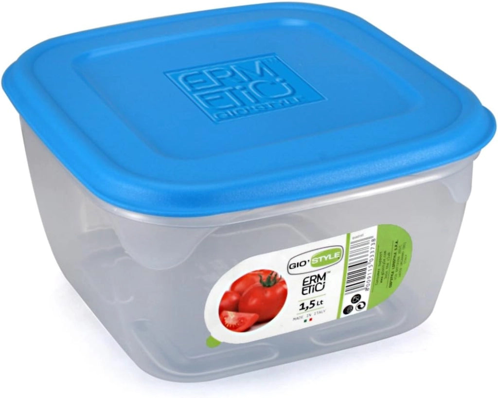 CONTENITORE PER ALIMENTI 'ERMETICI' Mod. Quadro, 1,5 lt - 16x16x9 cm - GIO' STYLE