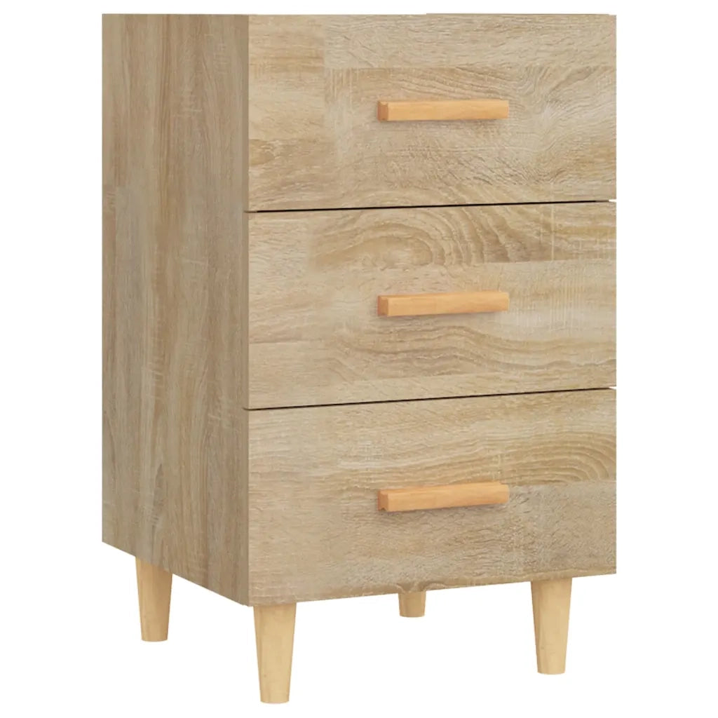 Comodino Rovere Sonoma 40x40x66 cm in Legno Multistrato 812081