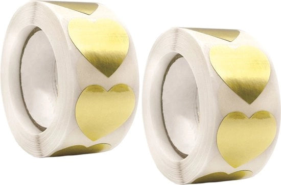 1000 pezzi di adesivi a forma di cuore autoadesivi in oro per scrapbooking e decorazione di oggetti