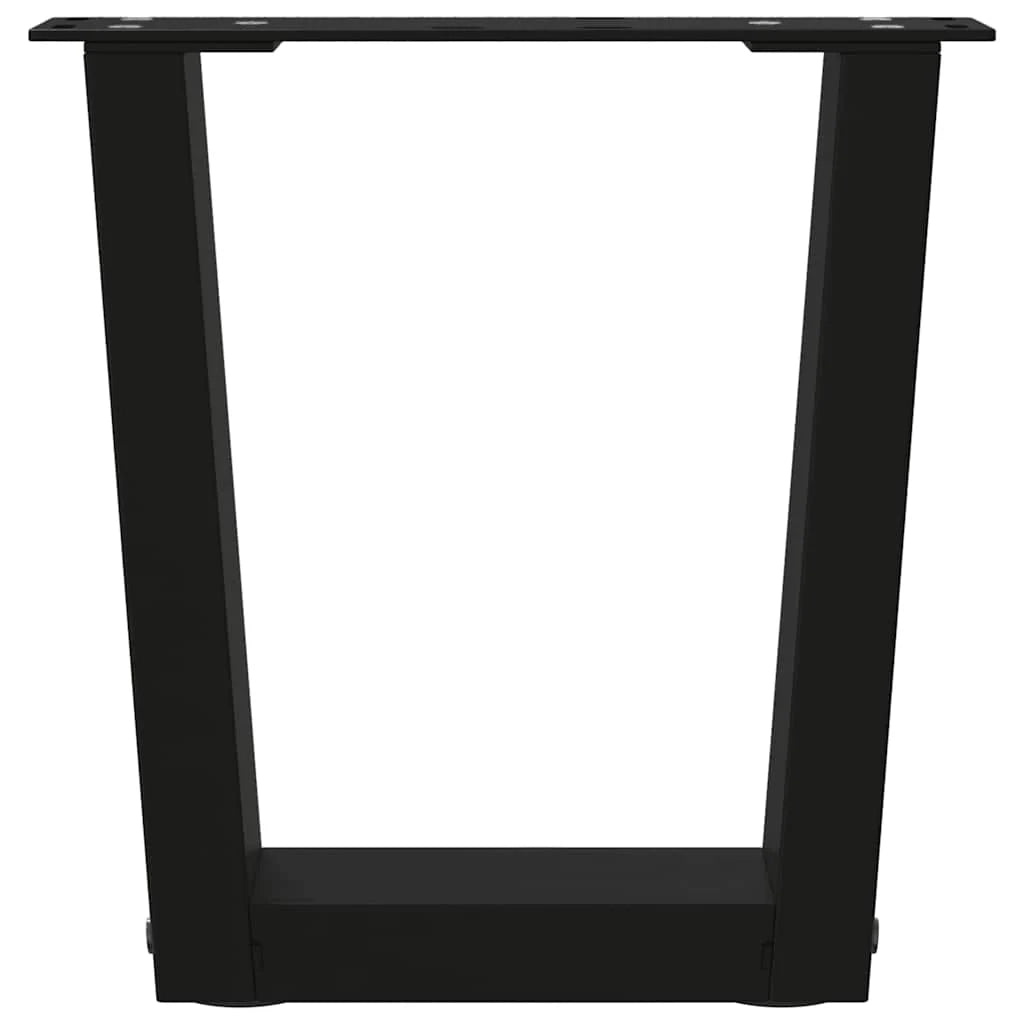 Set di 2 gambe regolabili per tavolino da caffè 30 x 31 cm design moderno con piedini per la stabilità acciaio nero 02_0056888
