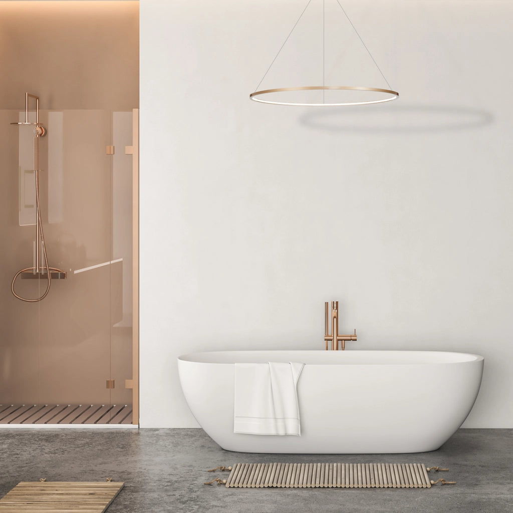 Lampadario anello LED Milagro Saturno oro Ø120 65W