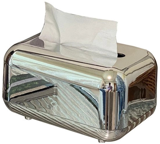 Porta Cartine Stilizzato Design Retro - Dispensatore di Cartine Argento - Organizzatore Multifunzionale - Spazievitore - Grande Capacità - Materiale Plastico - Dispensatore di Cartine