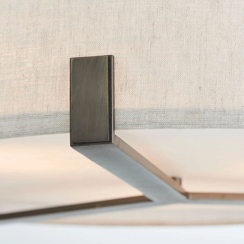 Sospensione bronzo spazzolato lino 3xE27 Hayfield Endon