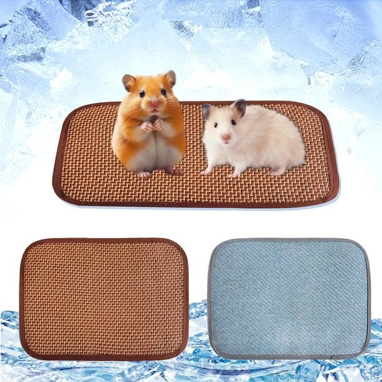Set di raffreddamento per cani e conigli - 2 pezzi - 30 x 20 cm - Lavabile - Respiro - Raffreddamento estivo - Mat per animali