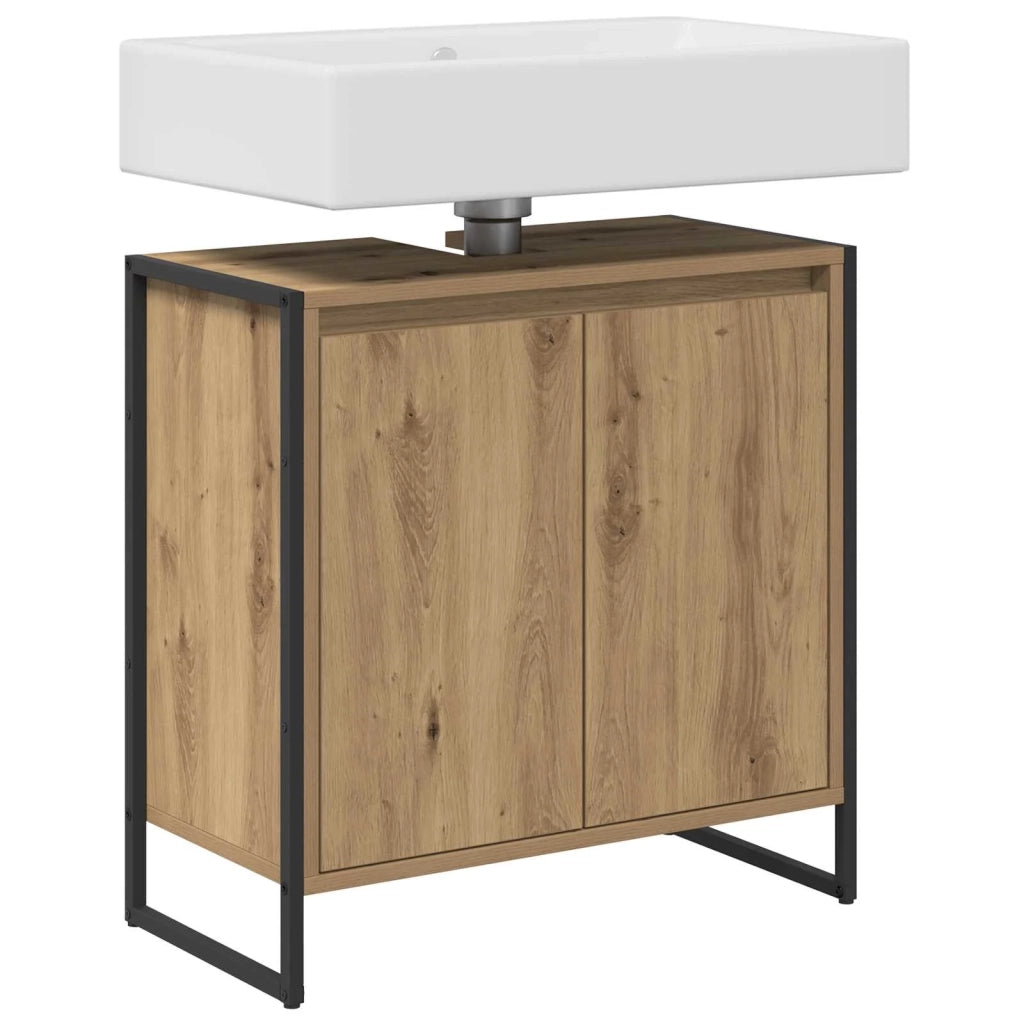 Mobile da Bagno con porta Rovere Artigianale 60 x 30 x 60 cm