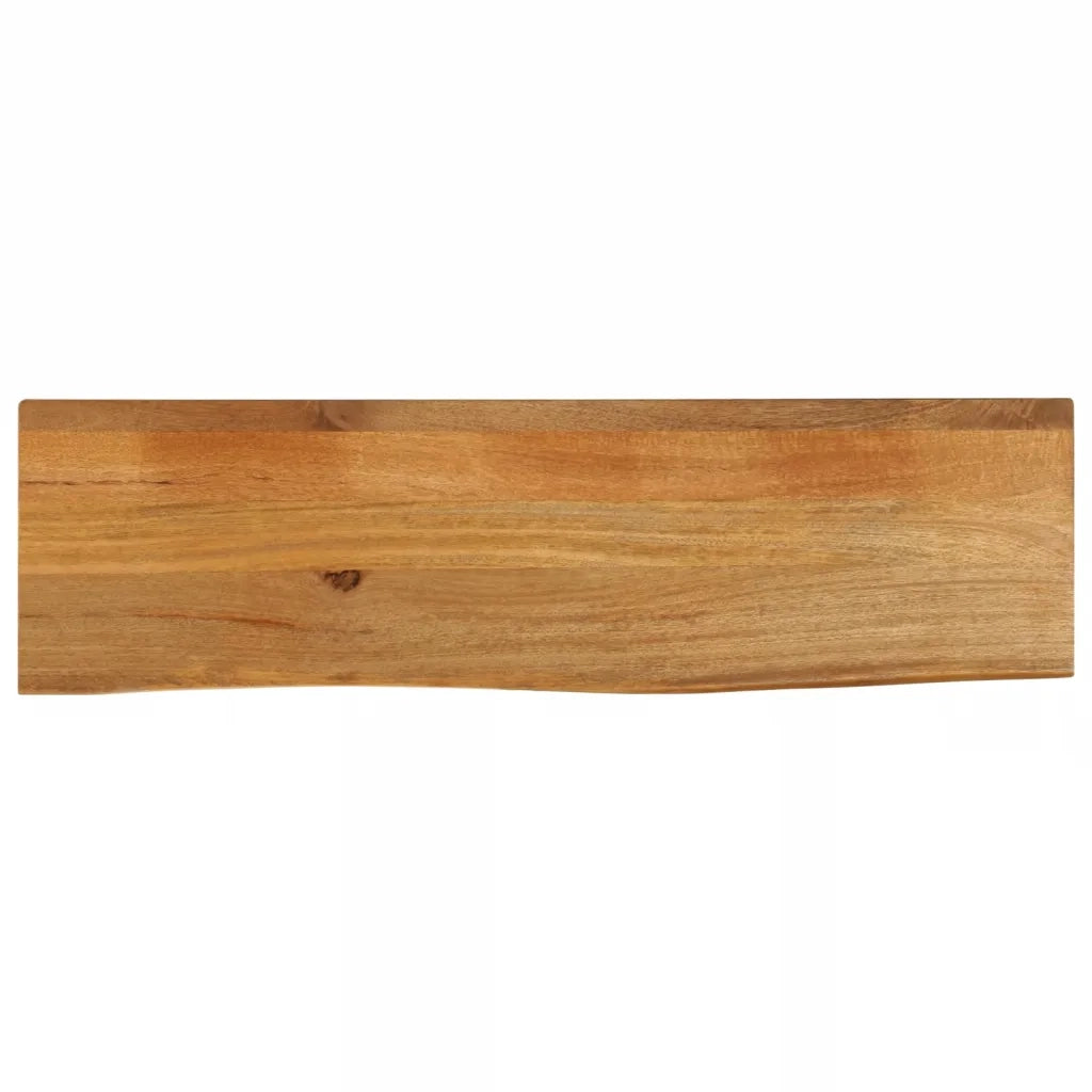 Dessus de table à bord vivant 110x20x2,5cm bois massif manguier