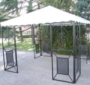 GAZEBO IN FERRO BATTUTO FRIENDLY MT.3X4 ARREDO GIARDINO ARREDAMENTO ESTERNO