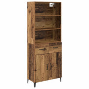 Credenza | Madia | Buffet da pranzo | Armadio da pranzo Legno vecchio 69,5 x 34 x 180 cm Legno multistrato