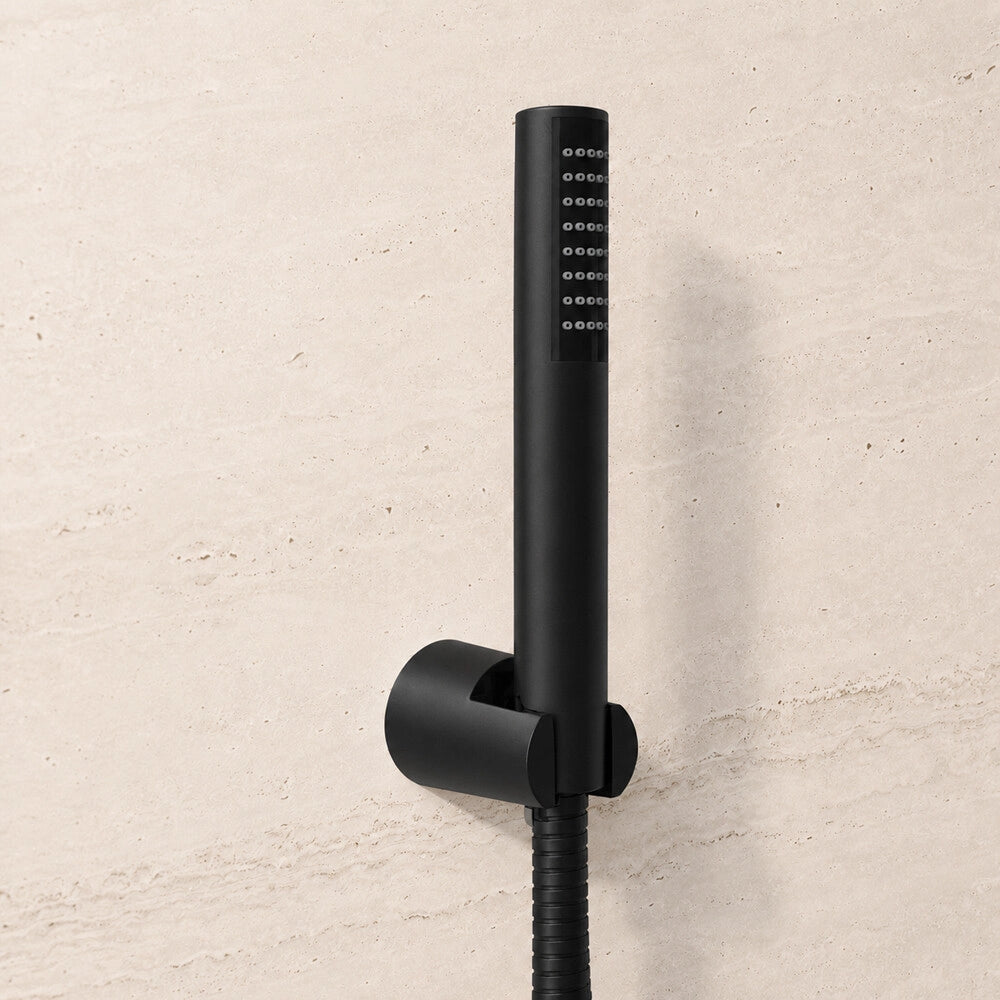 Supporto per doccetta a muro in ABS nero