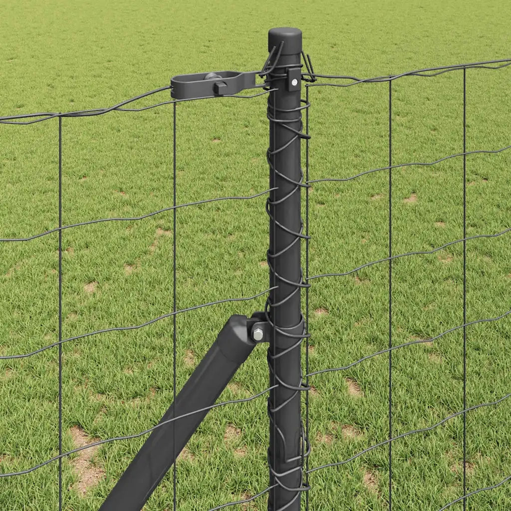 Recinzione da Giardino | Recinzione con Posto Grigio 1 x 25 m Acciaio