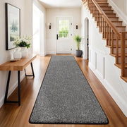 Lunga scarpata antiscivolo, 60x240 cm, nera, lavabile, scarpata per ingresso, tappeto per cucina, scarpata per ingresso, cucina, ingresso, soggiorno