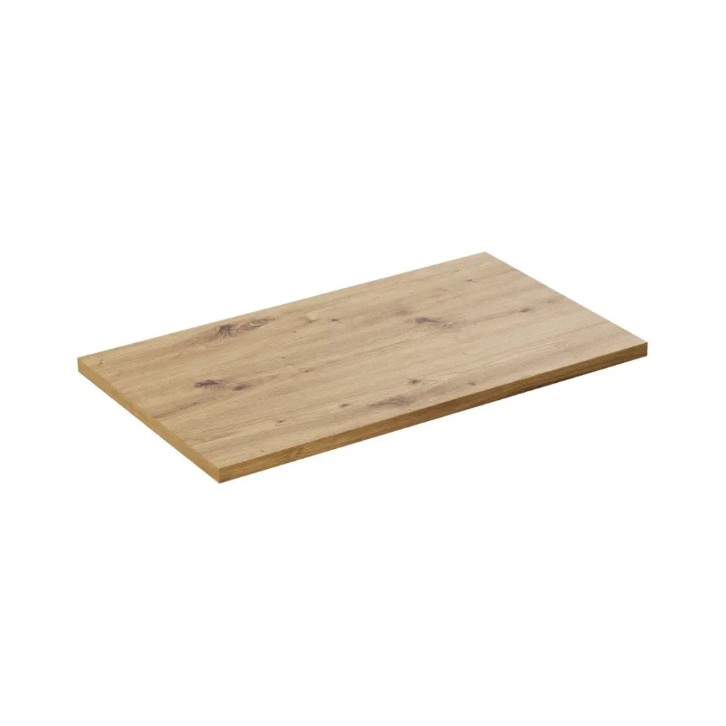 Piano per mobile sottolavabo BRAZZA – 80 cm – Rovere chiaro – Spessore 2,5 cm – Da appoggiare