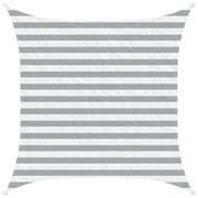 Vela Parasole | Telo Ombra | Vela da ombra solare Grigio chiaro e bianco 2 x 2 m