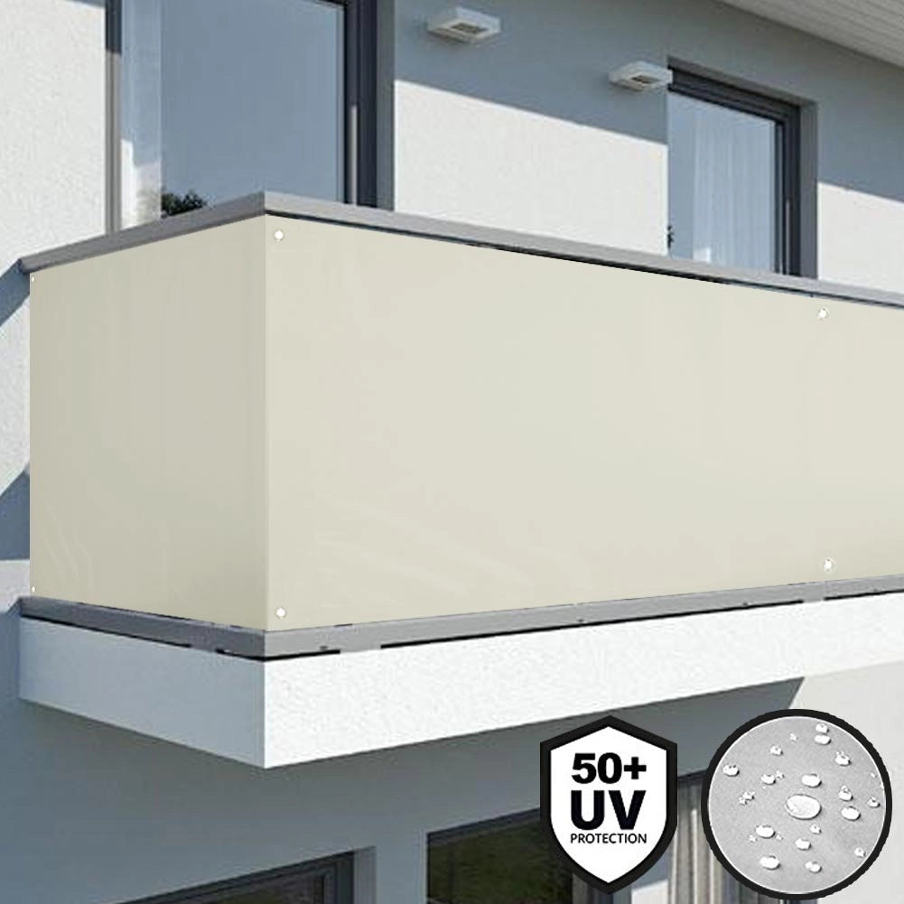 Telo Copertura Frangivista Frangivento Ringhiera Protezione Vento Balcone Beige