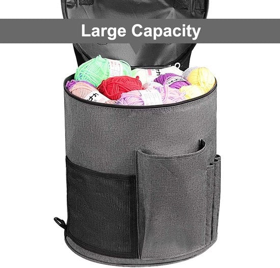 Organizzatore di fili portatile per progetti di tessitura - Borsa di filato in grigio