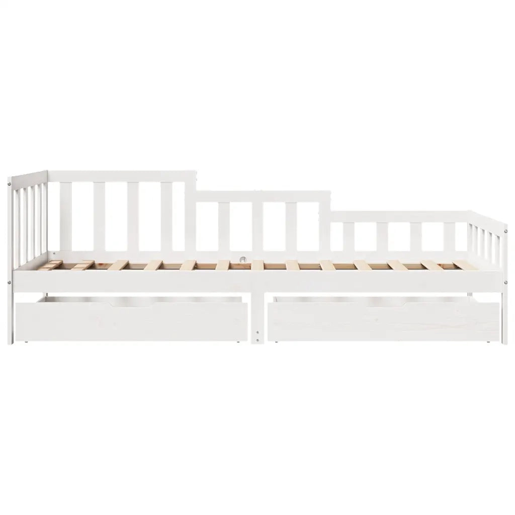 Dormeuse con Cassetti 90x190 cm in Legno Massello Pino 3302107