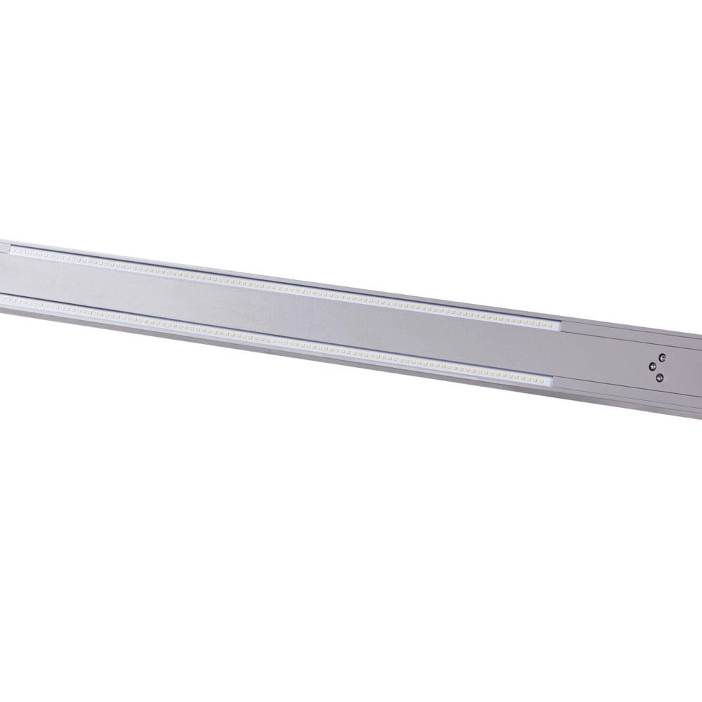 Lampada da terra a LED in metallo argentato con interruttore 186 cm soggiorno camera da letto
