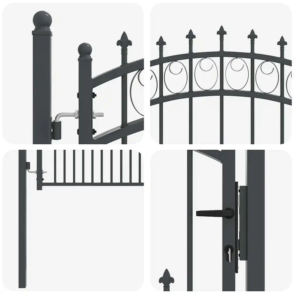 Cancello della recinzione con punte EMMEN 125 x 100 cm 42009003