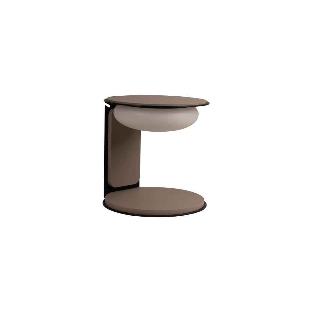 Lampada da tavolo LED ALINDA 9W taupe legno e vetro