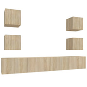Set di Mobili Porta TV 6 pz | Armadietto TV | Mobile Porta TV Rovere Sonoma in Legno Multistrato