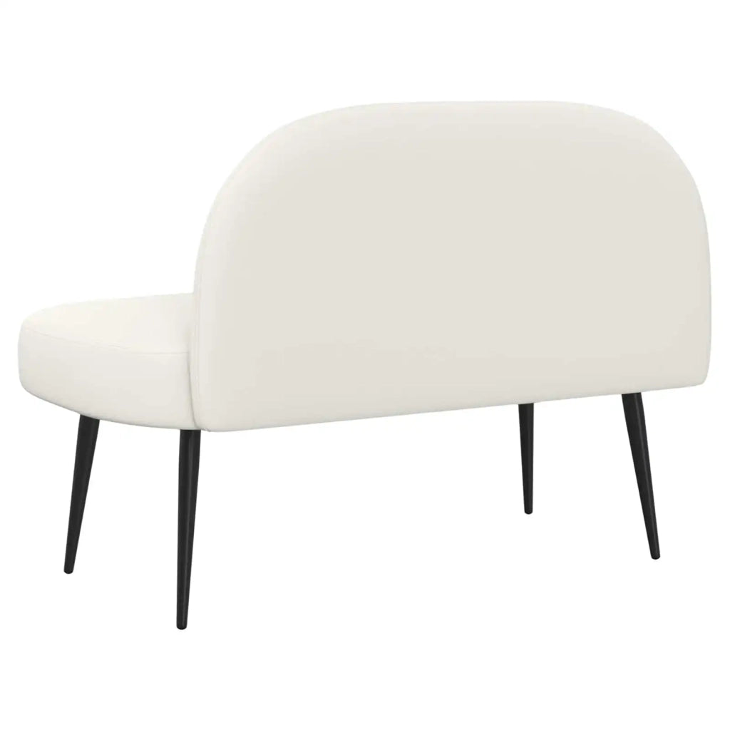 Panchina imbottita con schienale Bianco 110 x 60 x 76 cm