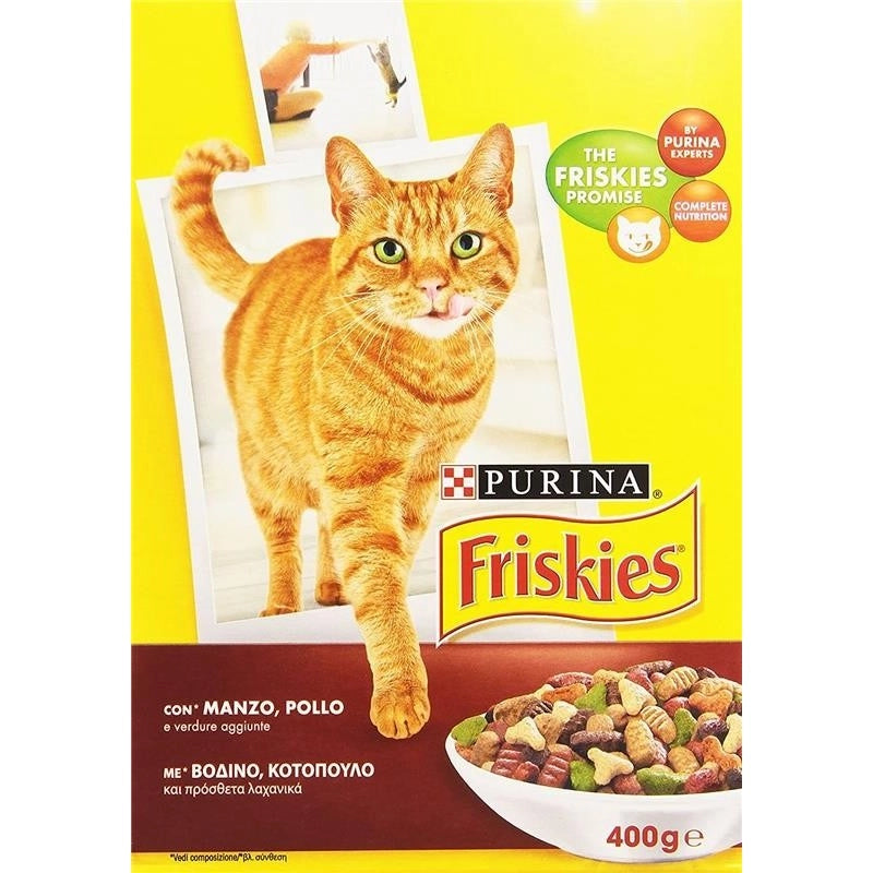 FRISKIES GATTO CROCCANTINI AL MANZO POLLO E VERDURE 20 PZ DA 400 GR
