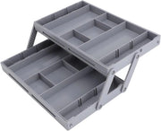 Organizzatore di Accessori Portatile Opaco con Multi Girds Supporto e Stand di Visualizzazione per Donne Ragazze