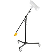 Stativo a giraffa con rotelle 130-390 cm, treppiedi con capacità di carico da 3 a 6 kg, stativo per luci con contrappeso da 4,4 kg