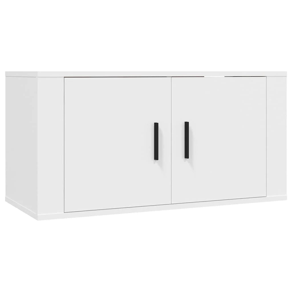 Mobile TV multimediale da parete mensola TV credenza mobile TV sala da pranzo soggiorno camera da letto 3 pezzi 80 x 34,5 x 40 cm bianco 02_0029038